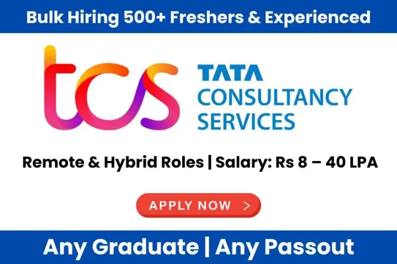 TCS Job Openings 2025: Freshers and Experienced Professionals, Salary ₹8–30 LPA